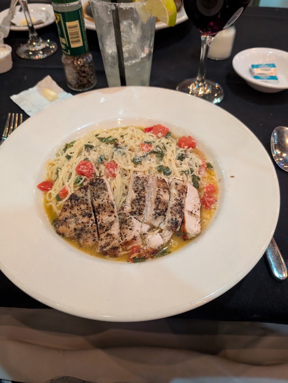 Blackened Chicken Scampi and Pasta